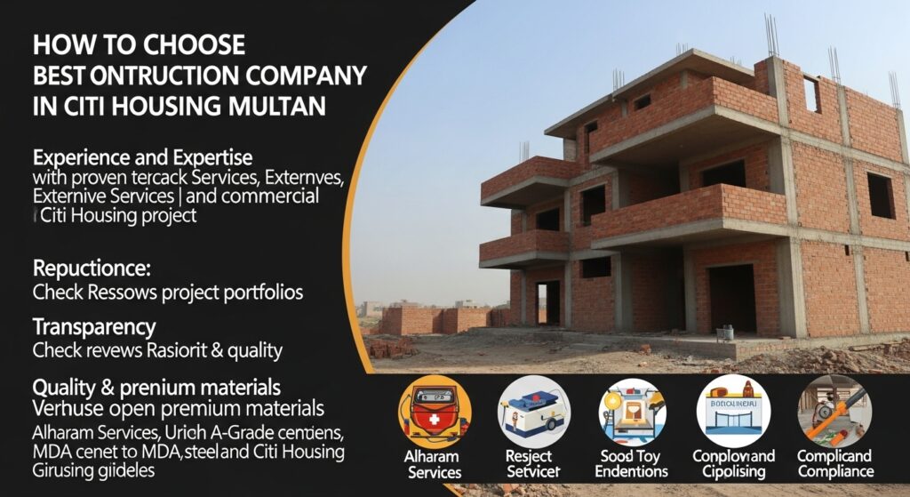 How to Choose the Best Construction Company in Citi Housing Multan